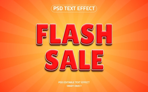 Text style effect flash sale logo mockup