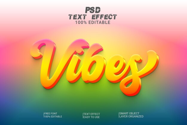 PSD text style effect vibes