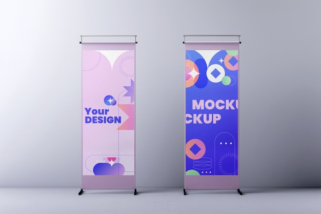 Textile banner mockup