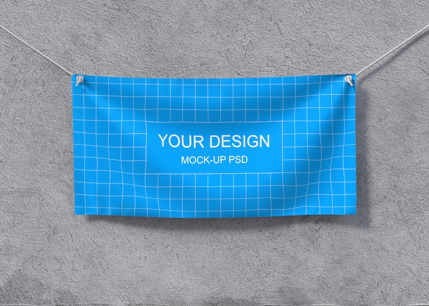 Textile banner mockup