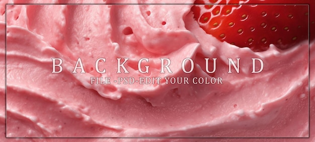 PSD texture of artificial strawberry ice cream