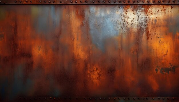 Textured metallic surface with rust and wear marks