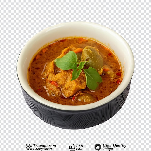 PSD thai curry paste isolated on transparent background