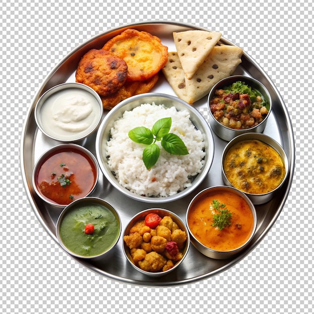 PSD thali on transparent background