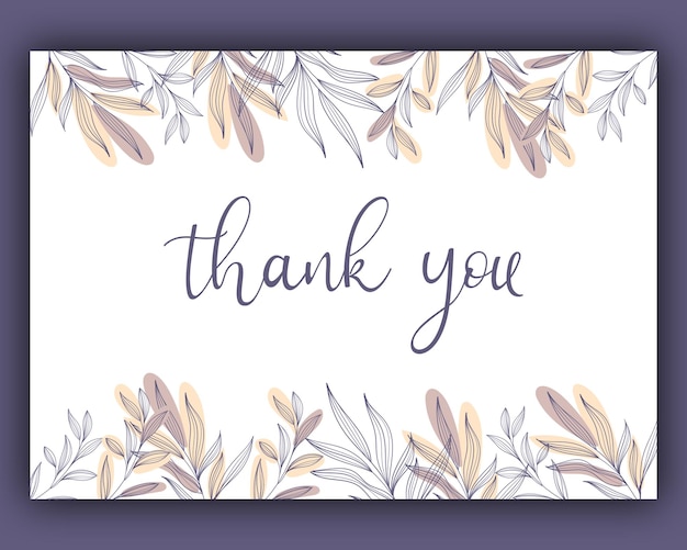 PSD thank you card template