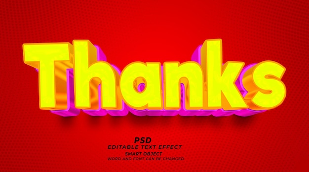 Thanks  3d editable text effect photoshop style template