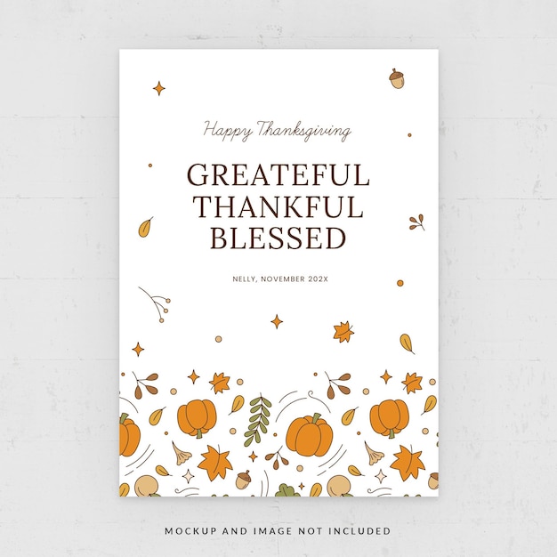 PSD thanksgiving autumn fall holiday flyer template in psd