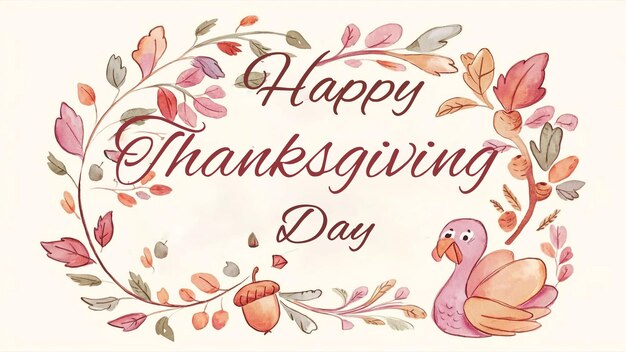 Thanksgiving background design in watercolor