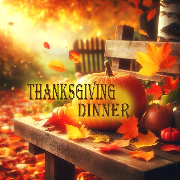 Thanksgiving banner design for social media post