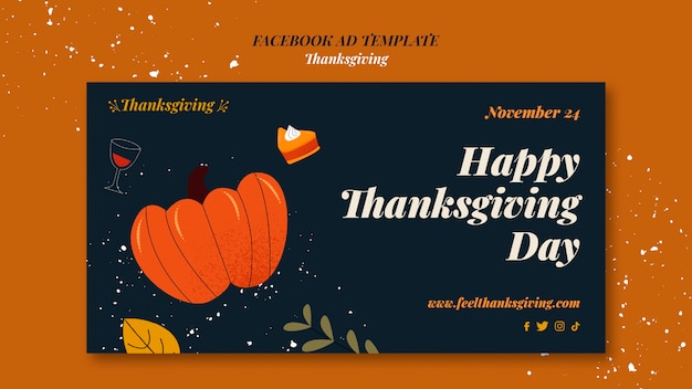 Thanksgiving celebration facebook template