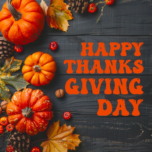 PSD thanksgiving day colourful background food pumpkin autumn on a black wooden surface