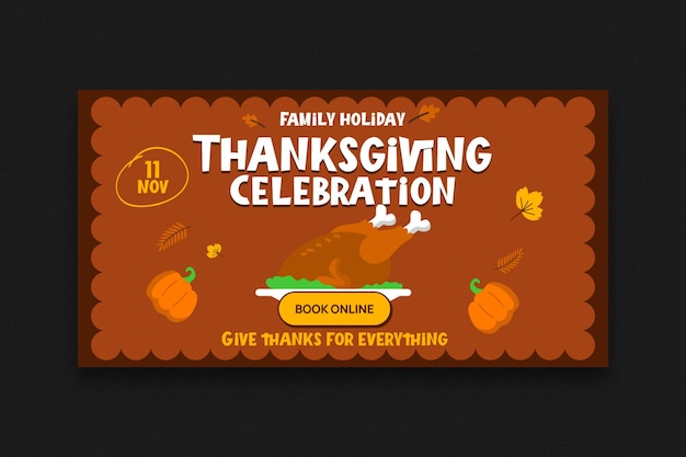 Thanksgiving Day Sale Banners FB Newsfeed