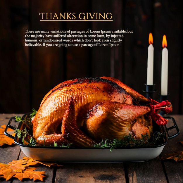 PSD thanksgiving dinner background