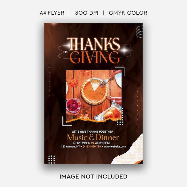 Thanksgiving Dinner Poster Template