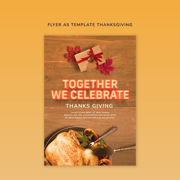 Thanksgiving flyer template design