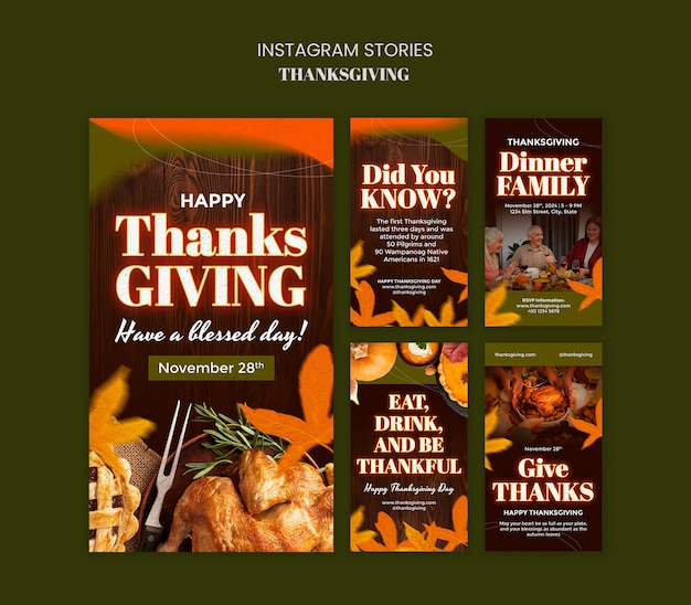 Thanksgiving instagram template design