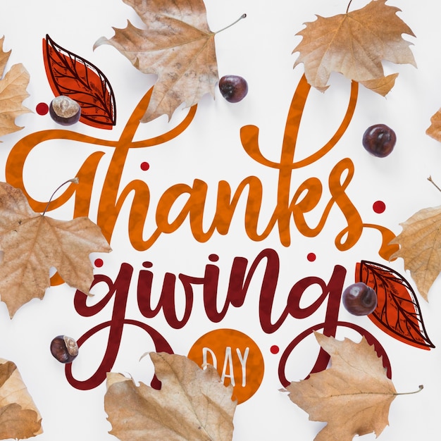 Thanksgiving mockup with copyspace