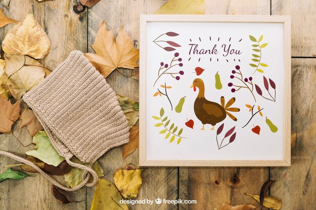 PSD thanksgiving mockup