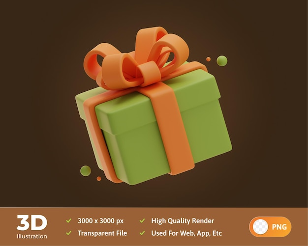 Thanksgiving object gift box 3d Illustration