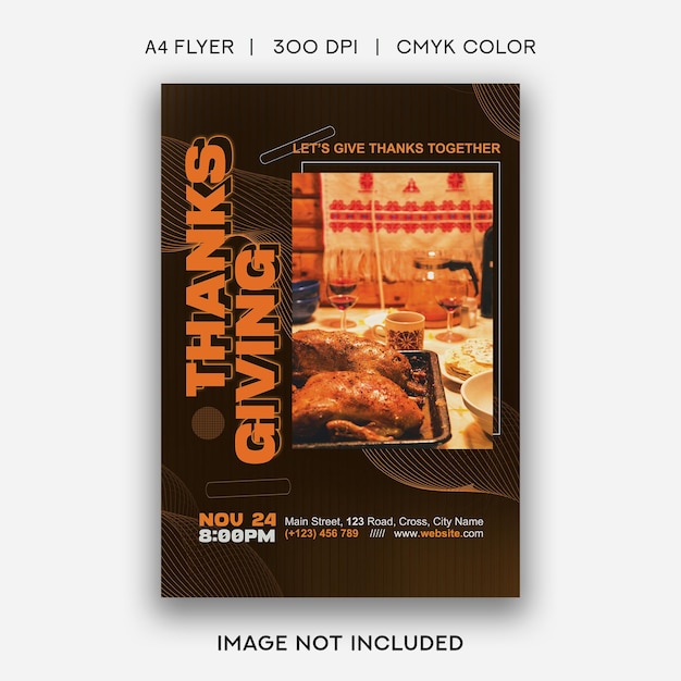 Thanksgiving Party Flyer Template