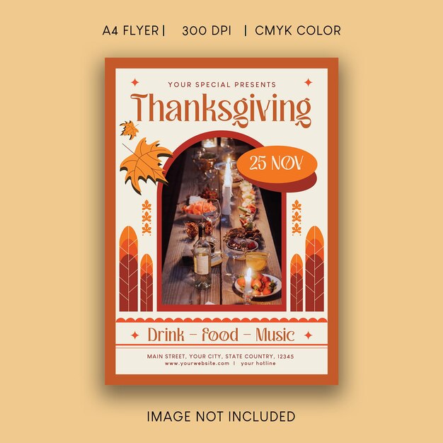 PSD thanksgiving party flyer