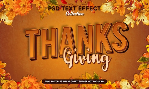 Thanksgiving psd text effect