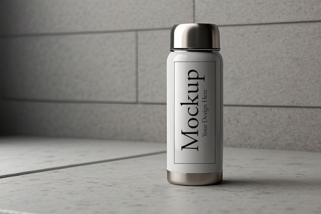 thermal flask mockup design