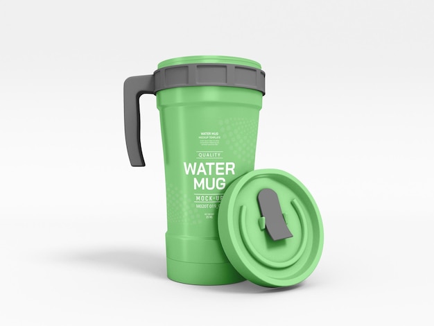 Thermal Water Mug with Protective Cover Mockup