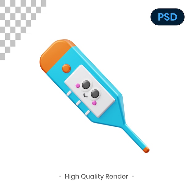 Thermometer 3D Render Illustration Premium Psd