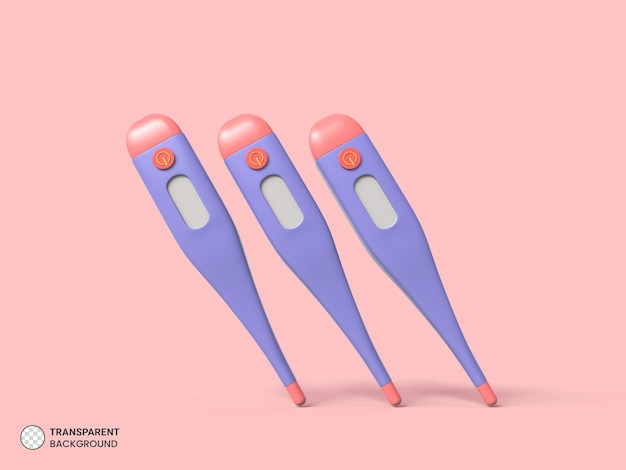 Thermometer Icon Isolated 3d render Ilustration