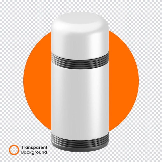 thermos 3d transparent background