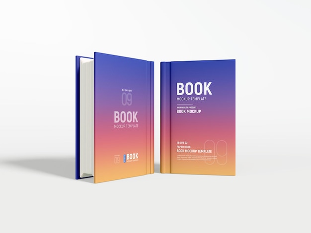 Thick HardCover Book Cover Mockup