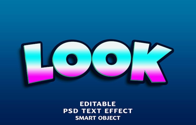 think 3d text effect design