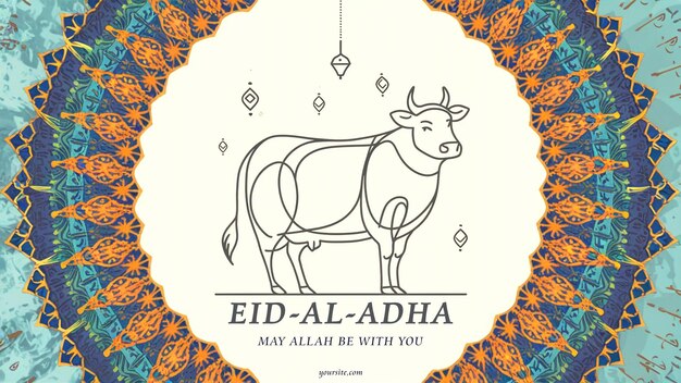 PSD this beautiful design is made for the islamic event eid al adha