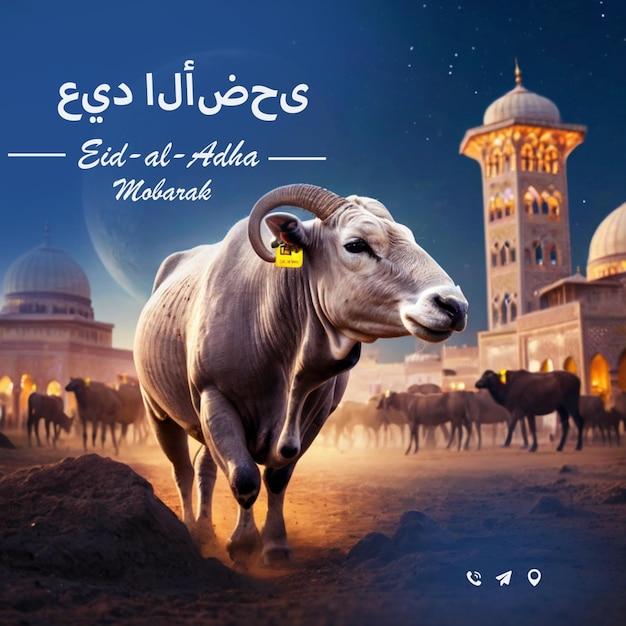 This image is created for Islamic events like Eid ul Adha