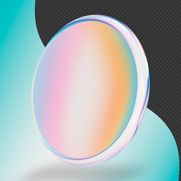 This is a 3D abstract glass mirror with a beautiful palette of colors that can be used in web design