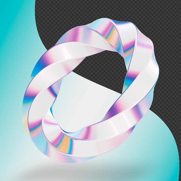 This is a 3D abstract glass ring with a beautiful palette of colors that can be used in web design