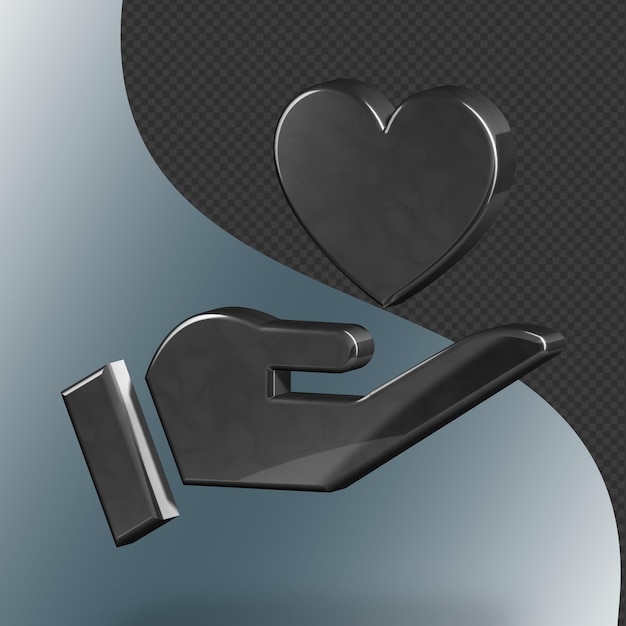 This is a beautifully designed 3D donate icon with a beautiful metallic texture