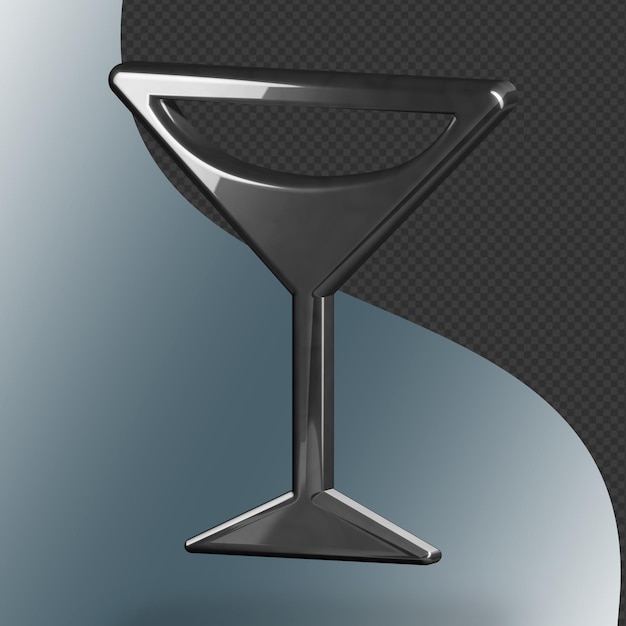 This is a beautifully designed 3D drink icon with a beautiful metallic texture