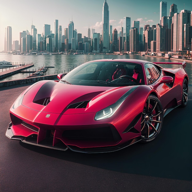 PSD this is supercar high speed modern luxury car riding on road photography background wallpaper