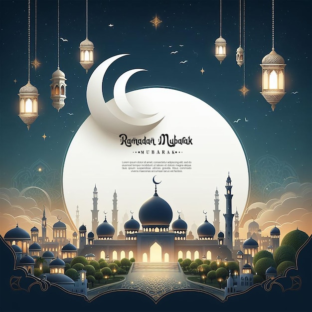 This poster is designed for the holy month of Ramadan Sharif