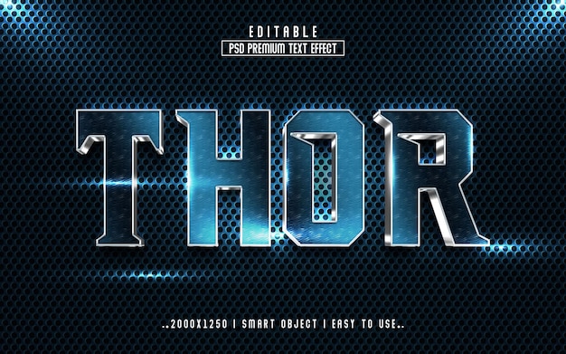 Thor 3D Editable psd Text Effect Style