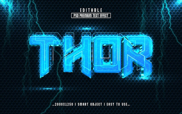 Thor 3D Editable psd Text Effect Style