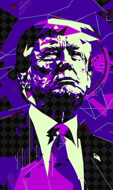 Thoughtful Presidential Candidate Portrait With Bitcoin Char Illustration Election Campaign Design