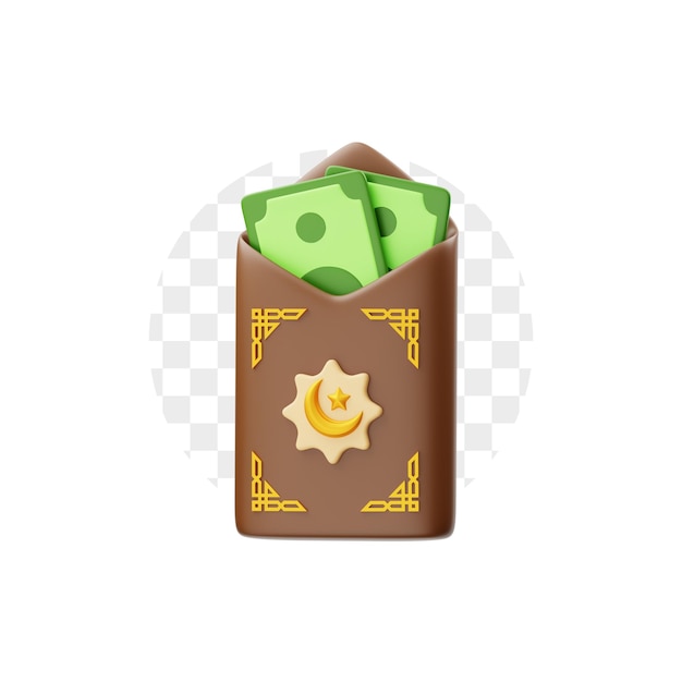 THR Envelope with Money 3D Icon