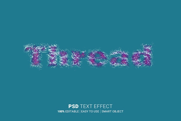 Thread Abstract Text Effect Template