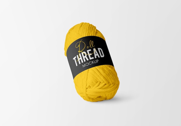 PSD thread roll mockup design isolated