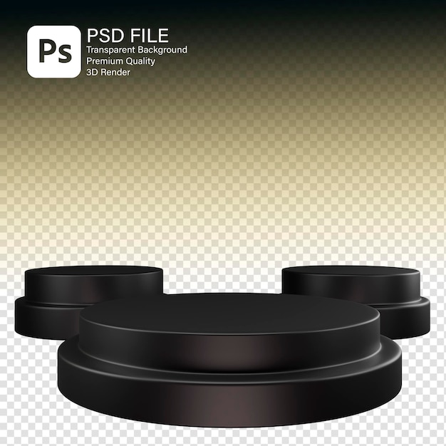 PSD three black podium for black friday