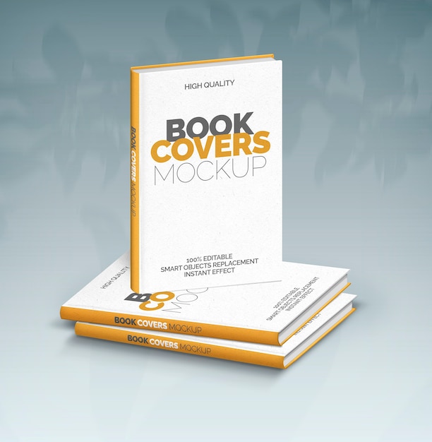 Three Book Covers Mockup