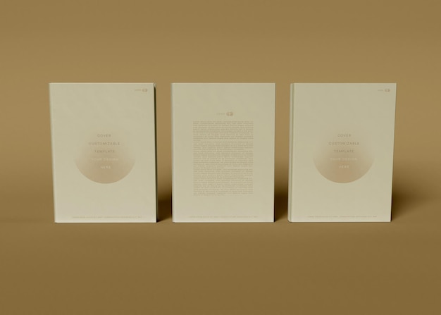 Three Books Mockup